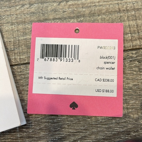 KATE SPADE CHAIN WALLET - Black (nwt) - Picture 2 of 5